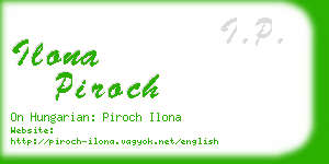 ilona piroch business card